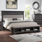 Boulder & Pine Prescott King Storage Bed in Gray Oak, , large
