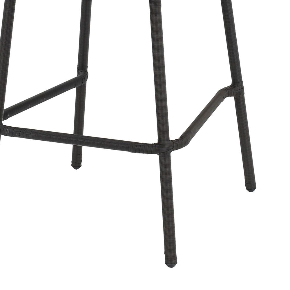 Hearth and Haven Outdoor Rattan Armless Barstool in Dark Brown (Set of 2), , large