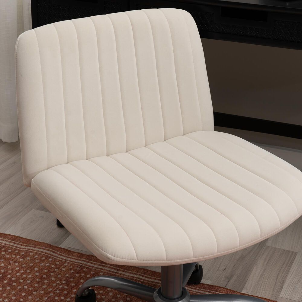 Linon Home Decor Stratton Office Chair in Off White, , large