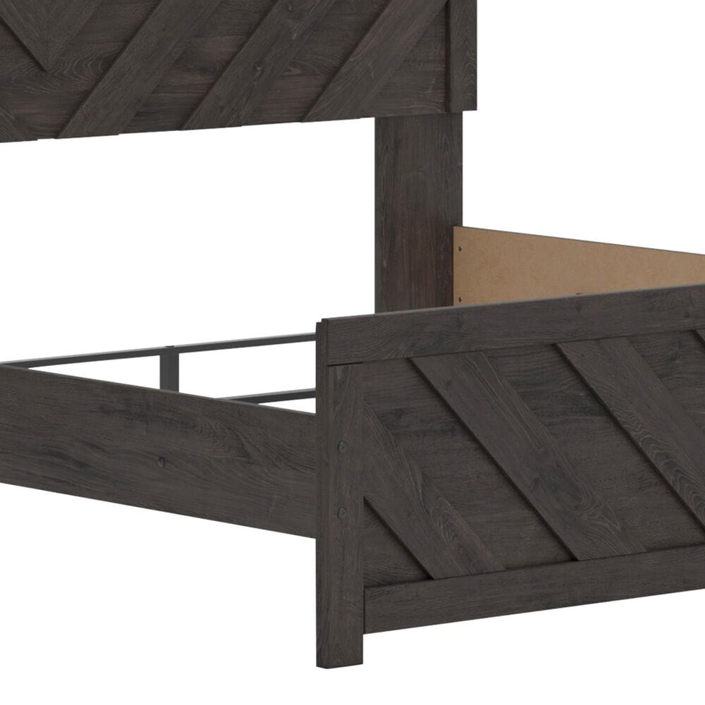 Ashley Prendonea King Panel Bed in Dark Charcoal, , large