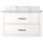 Lexora Home Castor 30" Single Bathroom Vanity in White with 2 cm White Carrara Marble Top and Rectangular Sink, , large