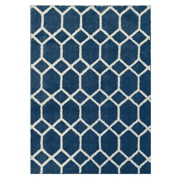 Central Oriental Salinas Zion 5" x 7" Sail Blue and Milk Area Rug, , large