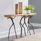 TimberHaus Atlas Console Table in Natural and Black, , large