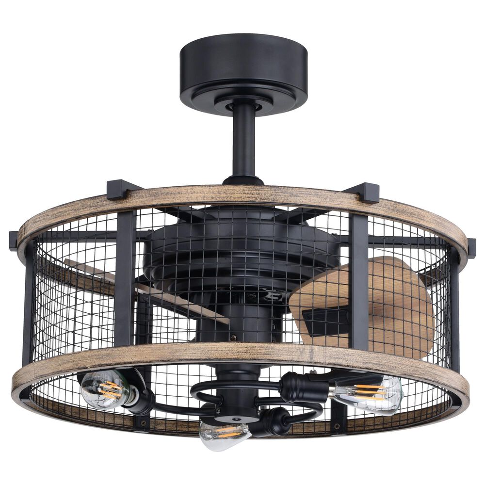 Vaxcel Humboldt 21" LED Ceiling Fan in Oil Rubbed Bronze and Burnished Teak, , large