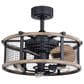 Vaxcel Humboldt 21" LED Ceiling Fan in Oil Rubbed Bronze and Burnished Teak, , large