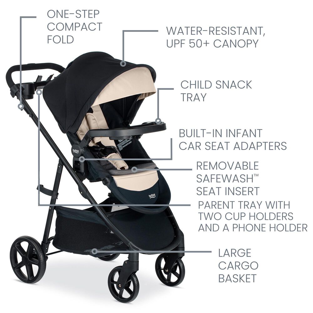 Britax Child Safety Willow Brook S+ Infant Car Seat and Stroller