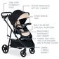 Britax Child Safety Willow Brook S+ Infant Car Seat and Stroller in Sand Onyx, , large