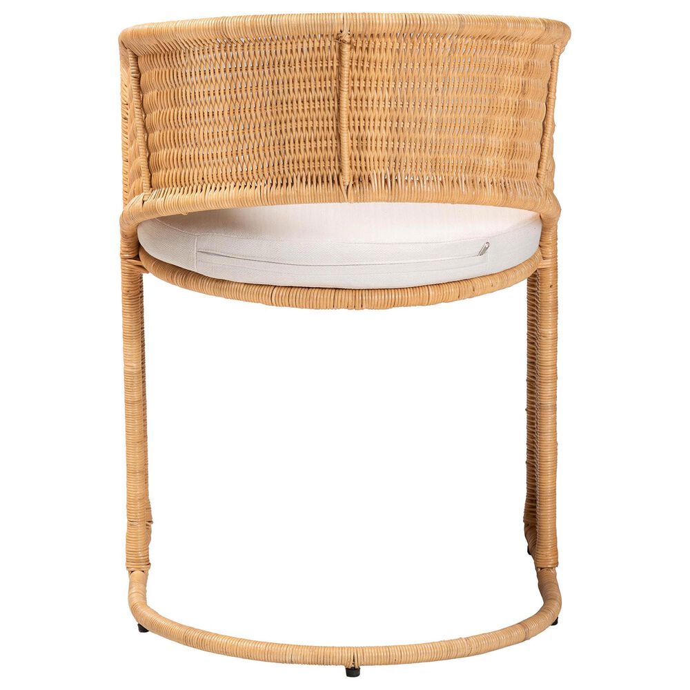 Baxton Studio Palm Arm Chair in Light Honey, , large