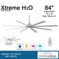 Minka-Aire Xtreme H2O 84" Indoor/Outdoor Ceiling Fan in Brushed Nickel Wet, , large