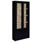 Coaster Hawthorne 4-Shelf Glass Door Tall Cabinet in Black, , large