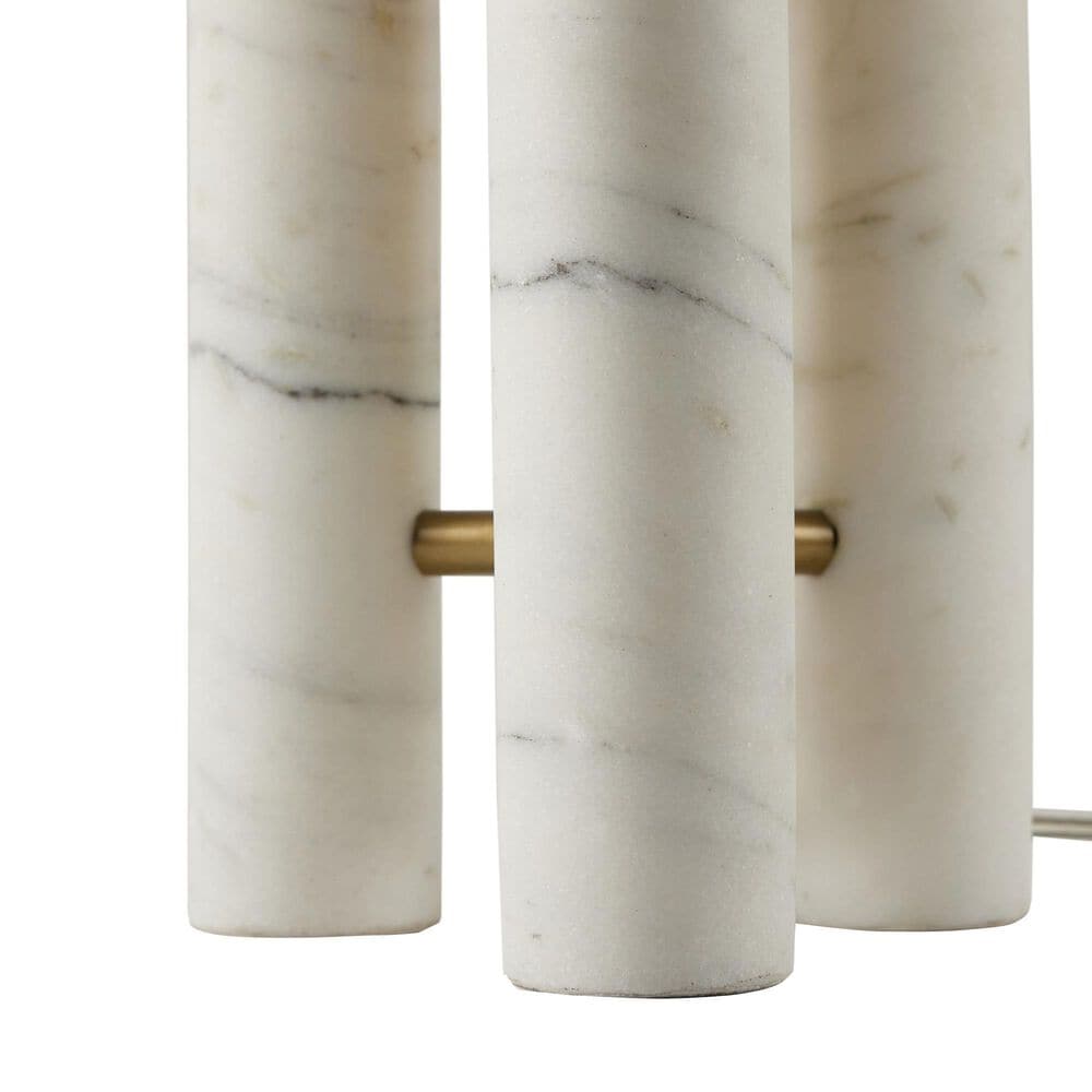 Four Hands Medici Table Lamp in Charcoal, White and Antique Brass, , large