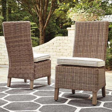 Ashley Beachcroft Chair with Brown Seat in Beige (Set of 2), , large