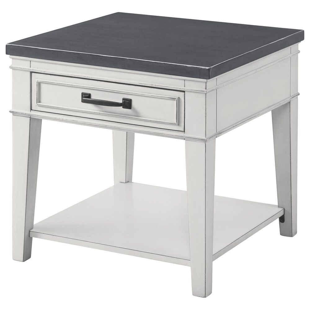 Martin Svensson Home Del Mar End Table in Antique White/Grey, , large