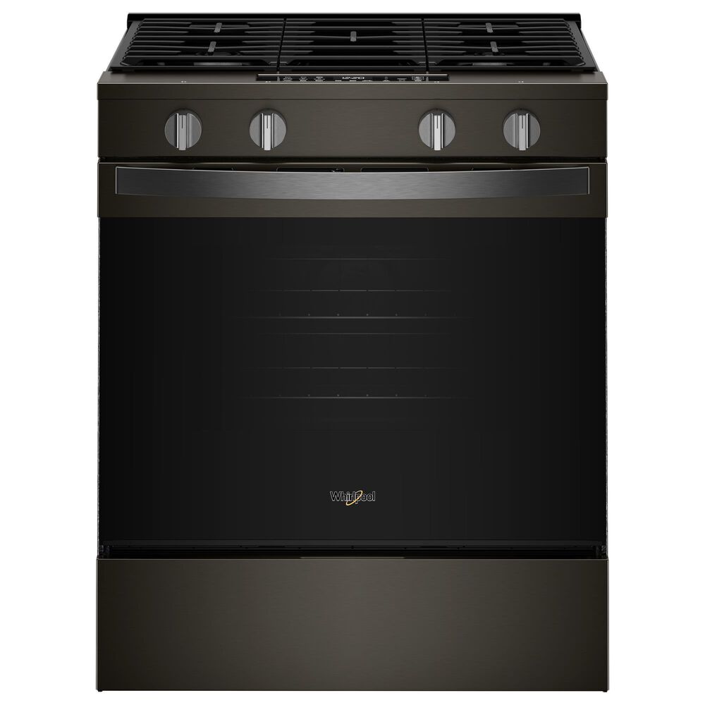 Whirlpool 30" Gas Smart Range in Black-on-Stainless Steel, , large
