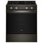 Whirlpool 30" Gas Smart Range in Black-on-Stainless Steel, , large