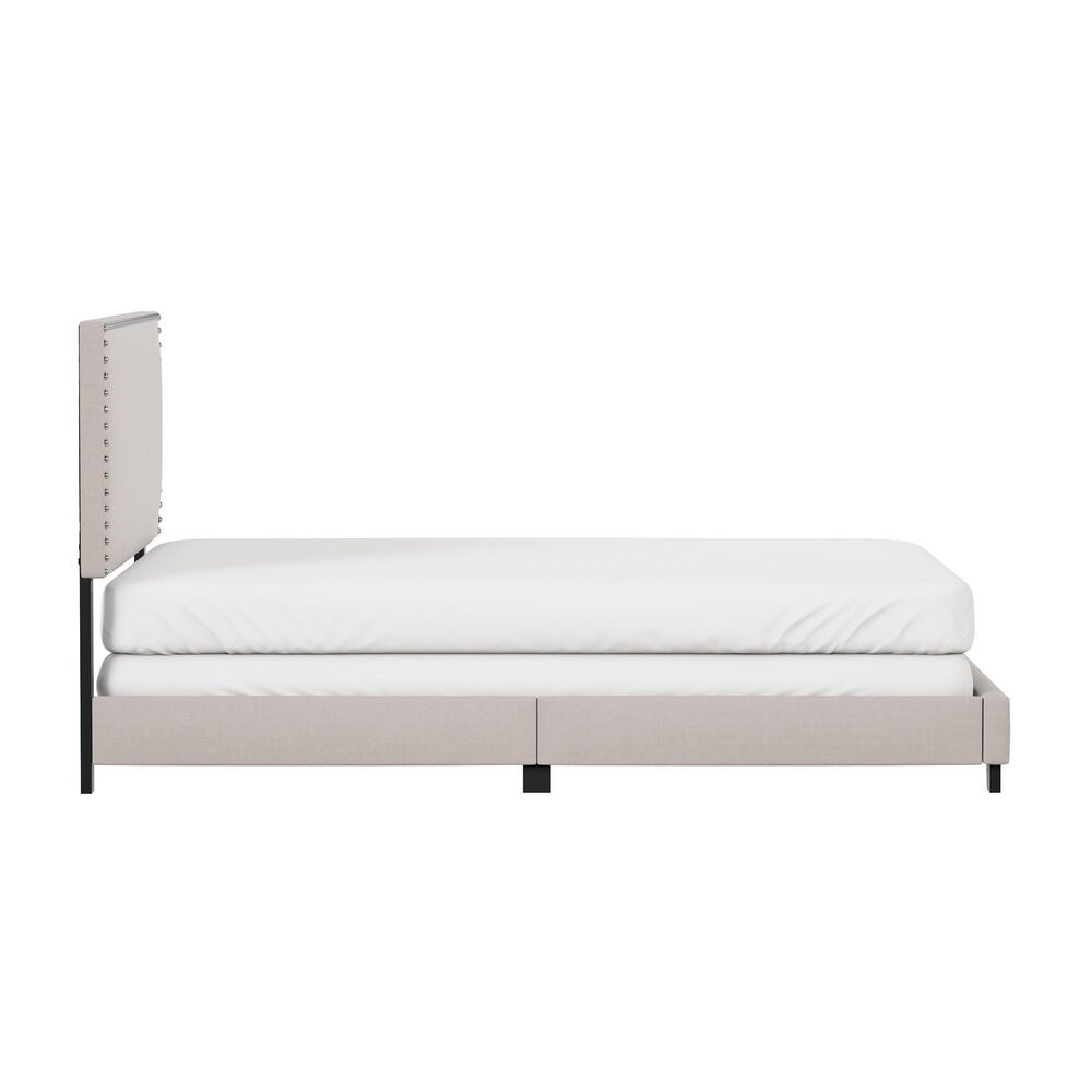 Richlands Furniture Willow Queen Upholstered Panel Bed in Gray Fog, , large