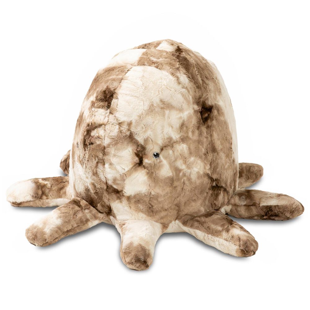 Jaxx Huggy The Octopus Sea Buddy Large Kids Stuffed Animal Bean Bag in Tie-Dye Coca Mocha, , large