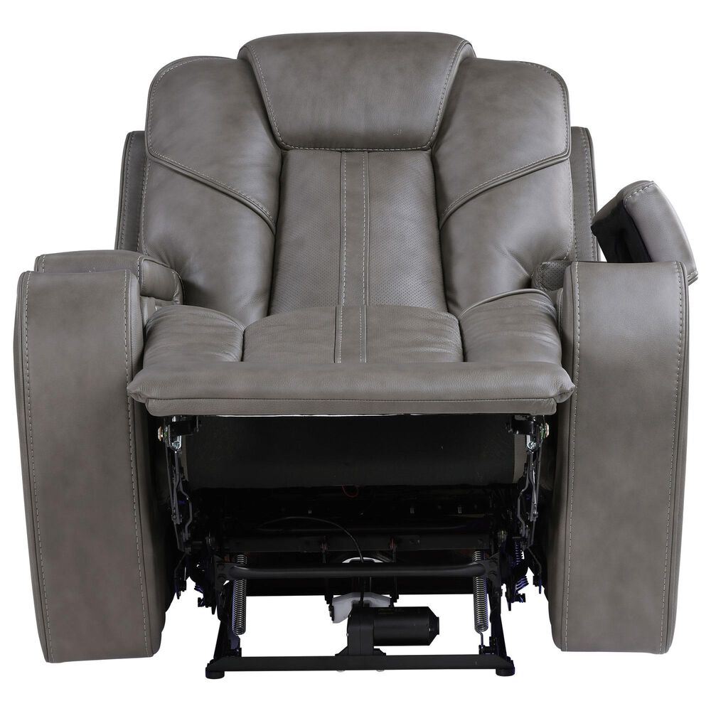 Steve Silver Daniel Triple Power Recliner with Built-in Speakers in Mossy Gray, , large