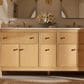Kohler Malin 72" Double Bathroom Vanity in White Oak with 3 cm White Quartz Top and Rectangular Sinks, , large