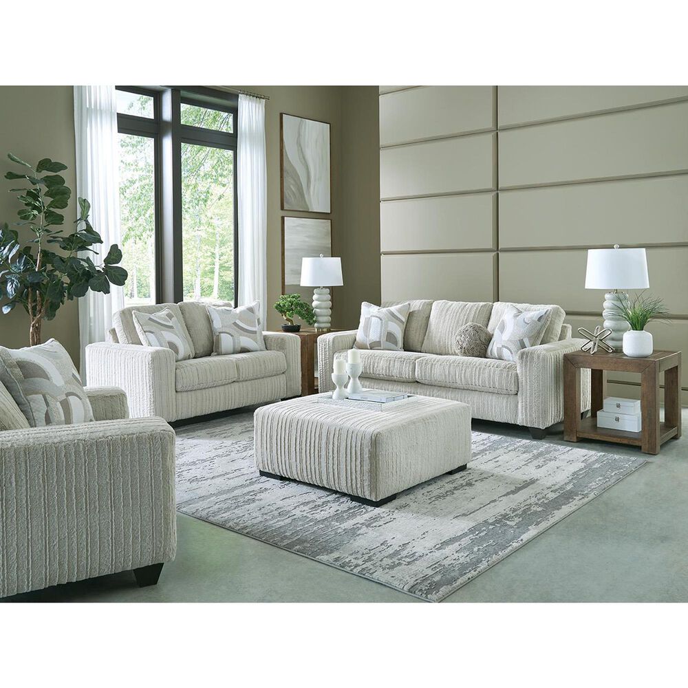 Albany Furniture Nestle Stationary Sofa and Loveseat Set in Buff, , large