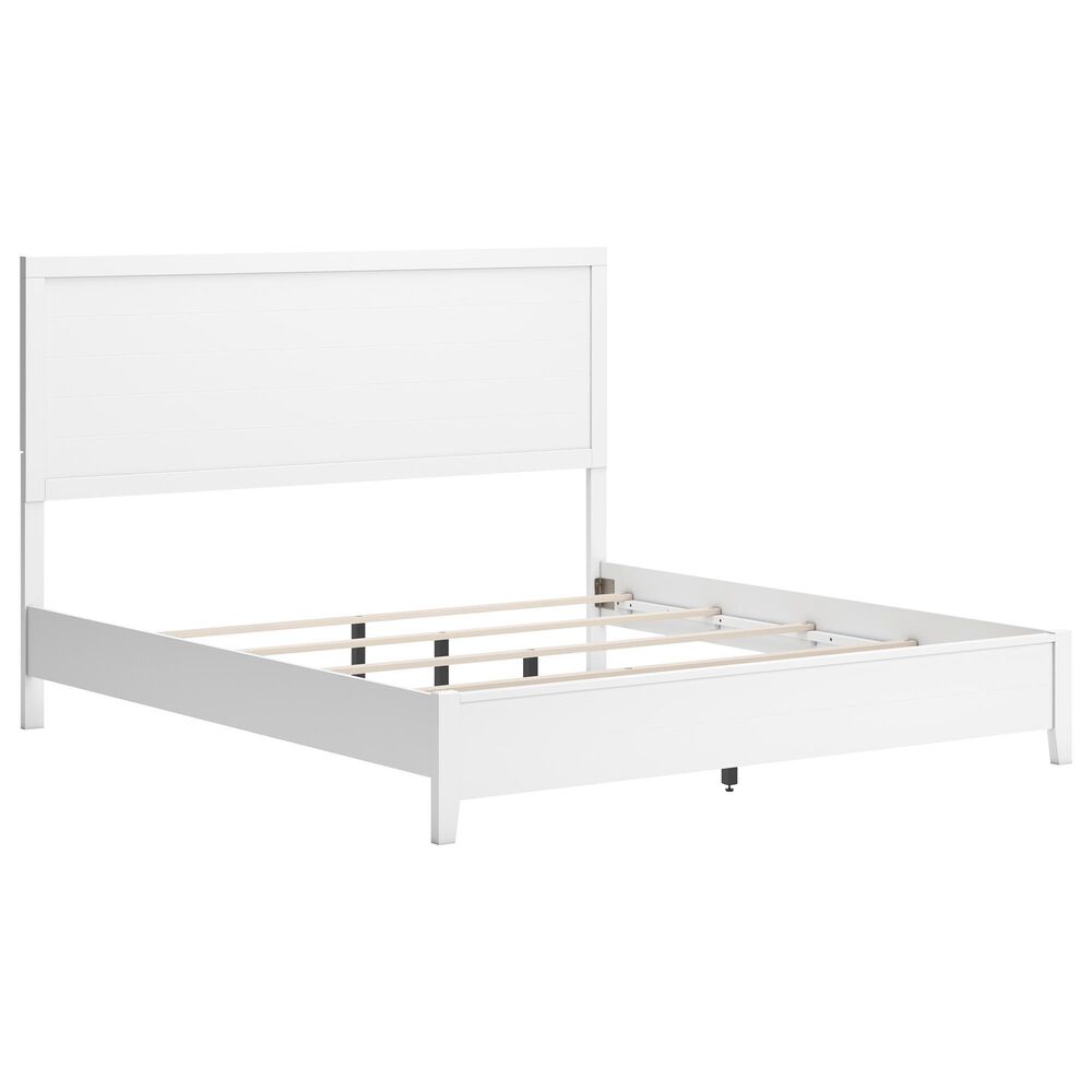 Ashley Binterglen 5-Piece King Panel Bedroom Set in White, , large