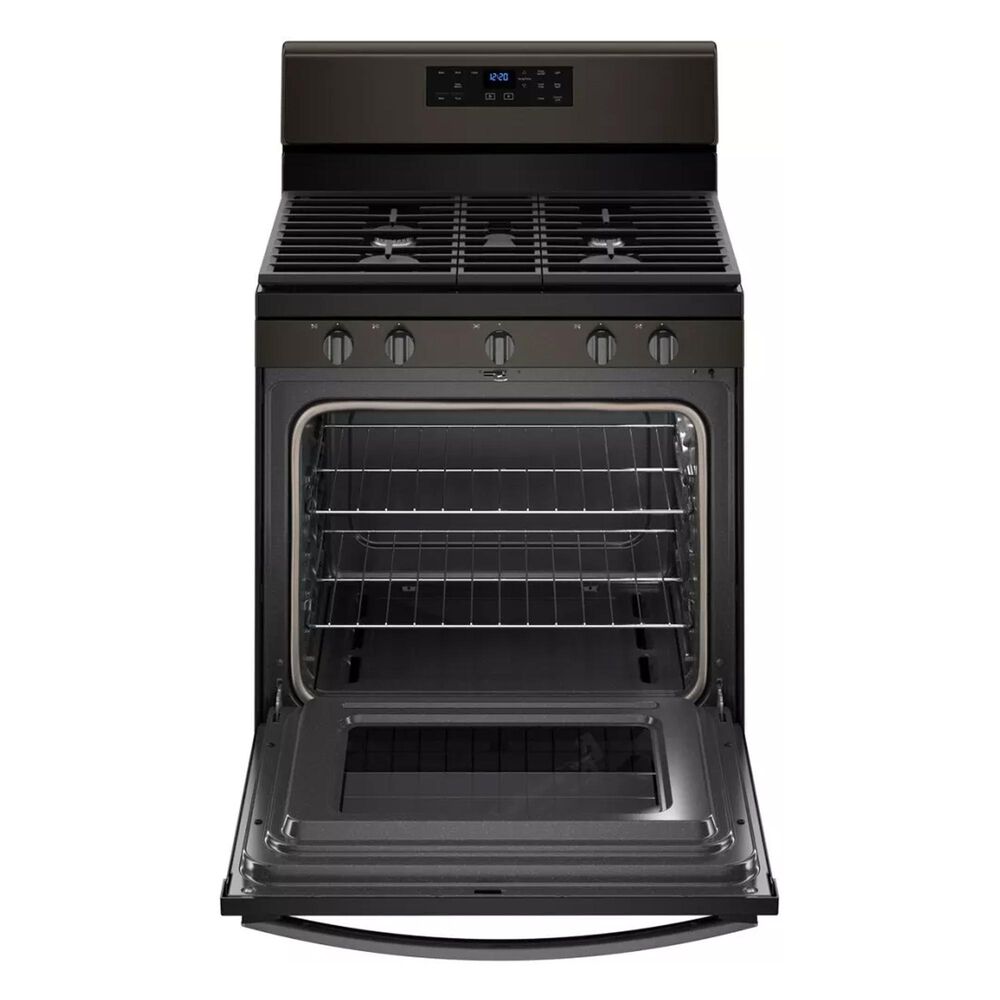 Whirlpool 5.0 Cu. Ft. Gas Range with Center Oval Burner in Black Stainless Steel, , large