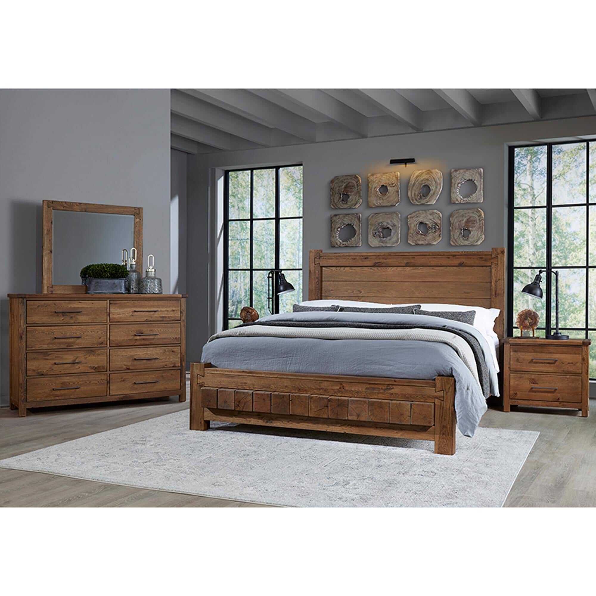 Viceray Collections Dovetail 3 Piece King Bedroom Set in Natural NFM