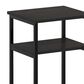 HOMLUX 3-Tier End Table with Open Shelf Storage Display in Espresso, , large