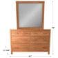 Archbold Furniture 2 West 6-Drawer Dresser and Mirror in Natural, , large