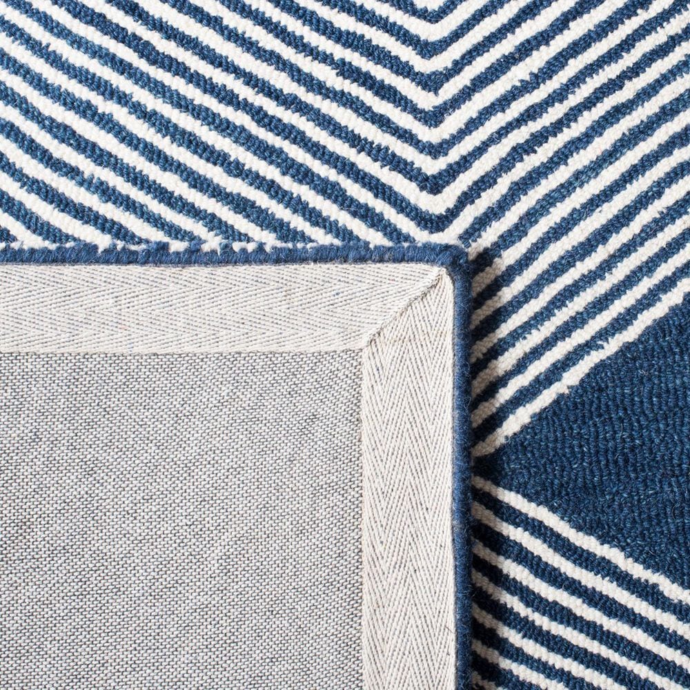Safavieh Micro-Loop MLP618N 8&#39; x 10&#39; Navy and Ivory Area Rug, , large