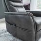 Ashley Strawbill Power Lift Recliner in Shadow, , large