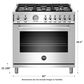 Bertazzoni 36 Inch Liquid Propane Gas Range in Stainless Steel, , large