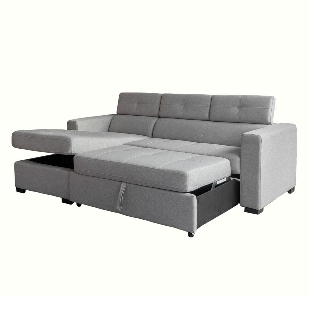 Tuscany Grove Gigi 2-Piece Left Facing Chaise with Pullout Sofa in Bates Platinum, , large