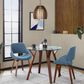 LumiSource Fabrico Side Chair with Blue Cushion in Walnut (Set of 2), , large