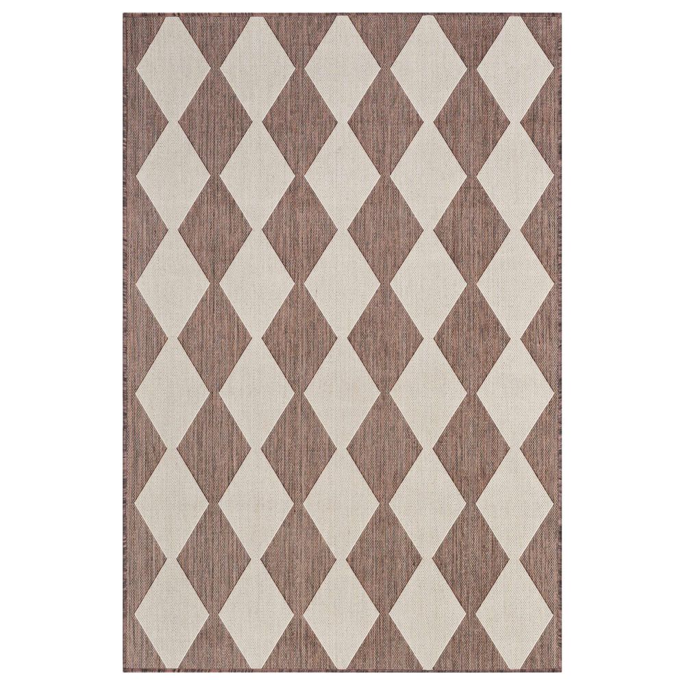 Nourison Positano Geometric Natural 4" x 6" Indoor/Outdoor Area Rug, , large