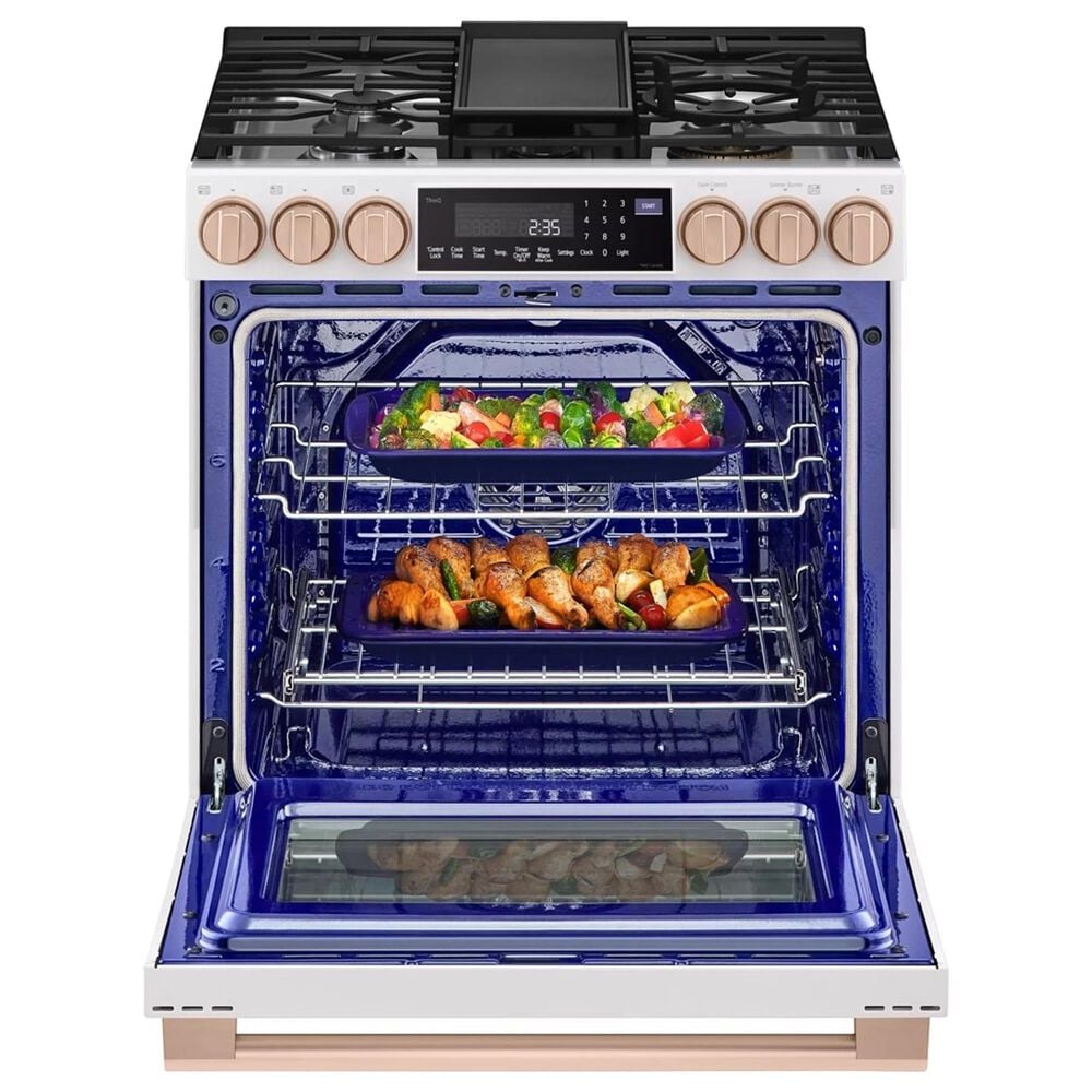 LG Studio 30" Smart Slide-in Gas Range with  Air Fry and Convection in Essence White, , large