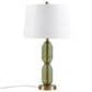 Hampton Park Zirconia Table Lamp in Green and Gold, , large