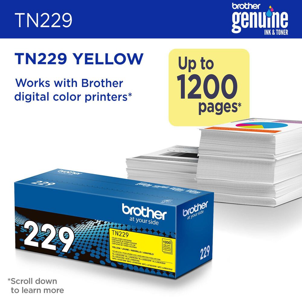 Brother Standard Yield Toner with Yields Approx 1200 Pages in Yellow, , large