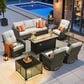 HOMLUX 9-Piece Outdoor Conversation Set in Gray, , large