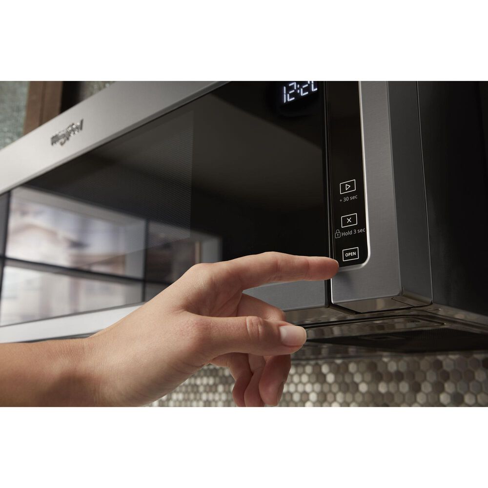 Whirlpool 1.1 Cu. Ft. 1000 watt Low Profile Microwave Hood Combination in Black, , large