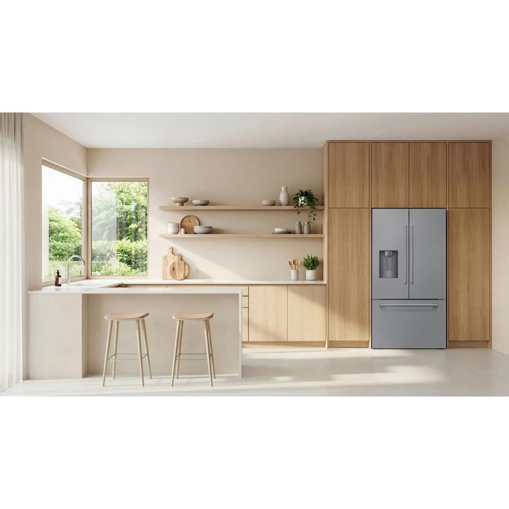 Samsung Bespoke AI 29 Cu. Ft. French Door Refrigerator with Zero Clearance Fit and Sphere Ice in Fingerprint Resistant Stainless Steel, , large