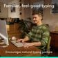 Logitech Wave Keys Wireless Ergonomic Keyboard in Sand, , large