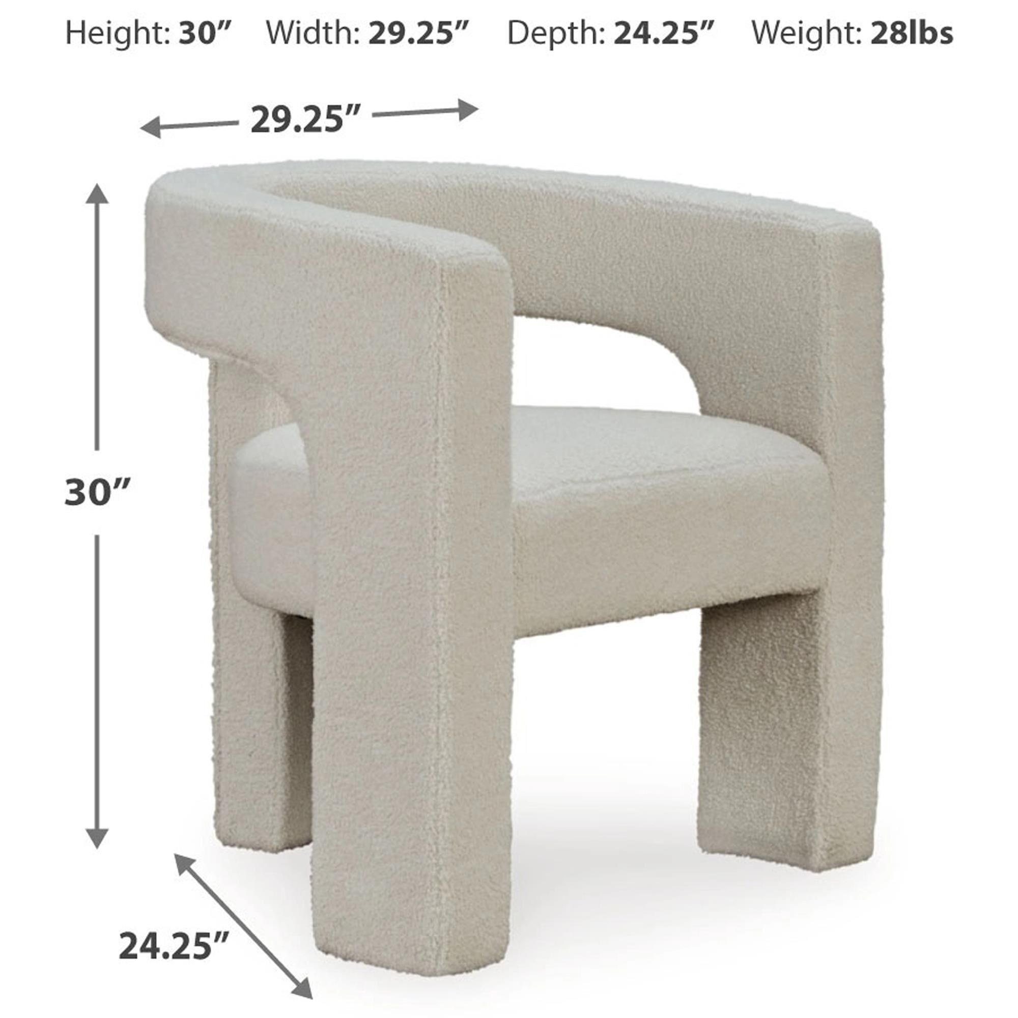 Ashley Landick Accent Chair in Ivory