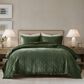 Hampton Park Harper 3-Piece California King Velvet Quilt Set in Green, , large