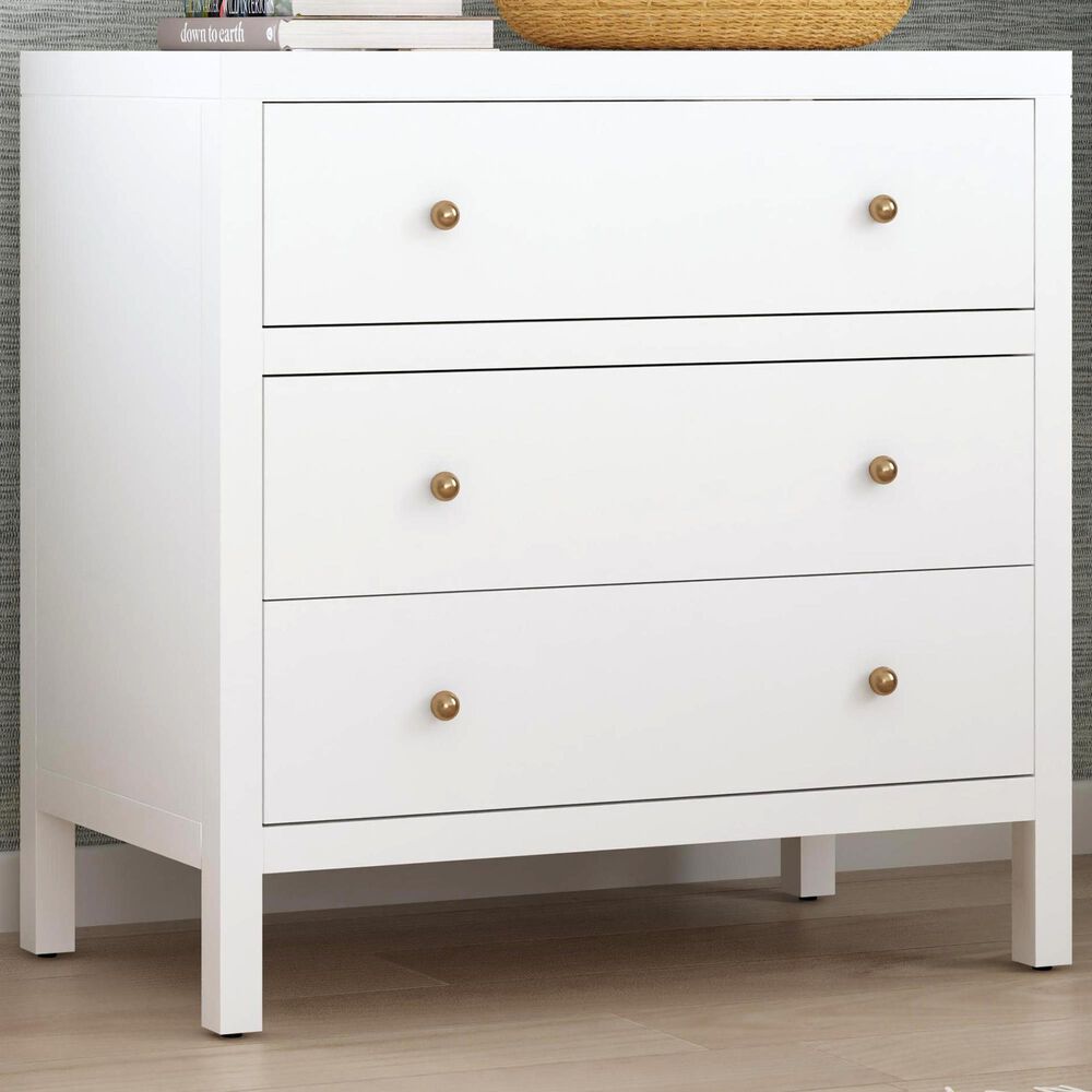 Butler Specialty Company Nora 3-Drawer Dresser in Smooth White, , large