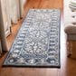 Safavieh Micro-Loop MLP619M 2"3" x 7" Blue and Ivory Runner, , large