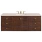 James Martin Vanities Amberly 60" Single Bathroom Vanity in Walnut with 3 cm Eternal Marfil Quartz Top and Rectangular Sink, , large