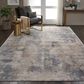 Nourison Rustic Textures RUS05 9"3" x 12"9" Beige and Grey Area Rug, , large