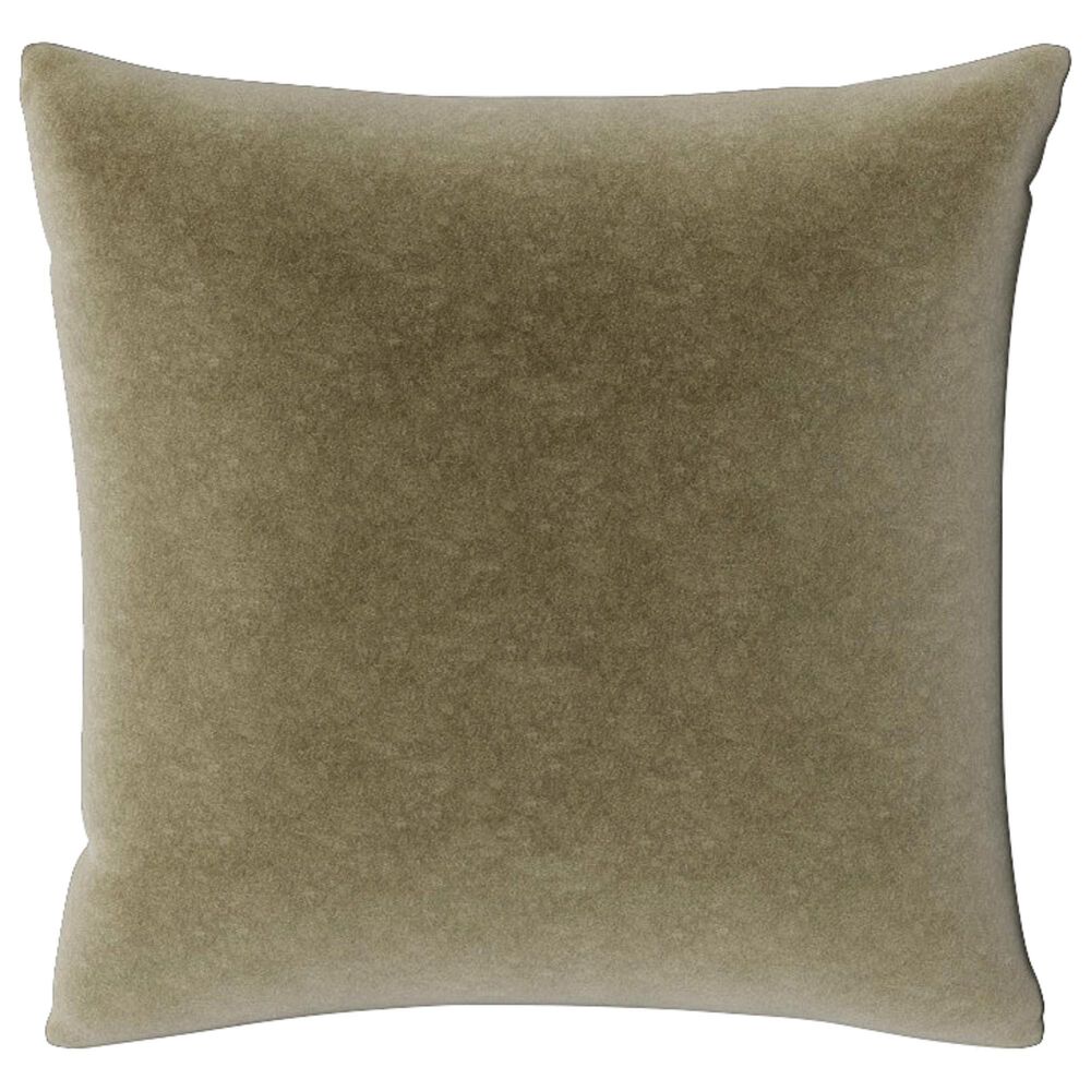 Ann Gish Fresco Velvet 26" Square Euro Sham in Khaki, , large