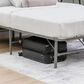 Linon Home Decor Franson Full Folding Platform Bed Frame in Dark Pewter, , large